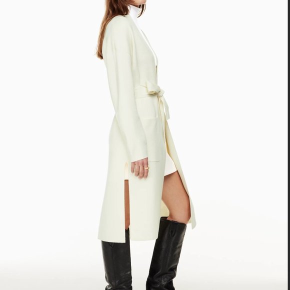 Aritzia Sweaters - Aritzia Wilfred Torcy Belted Duster Cardigan Sweater Ivory Size XXS